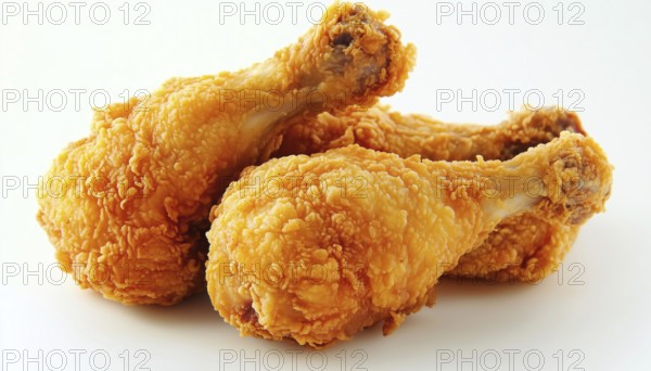 Delicious Crispy Fried Chicken: Quick And Convenient Fast Food Option For Chicken Lovers. Perfectly Fried Chicken Legs And Wings, AI generated