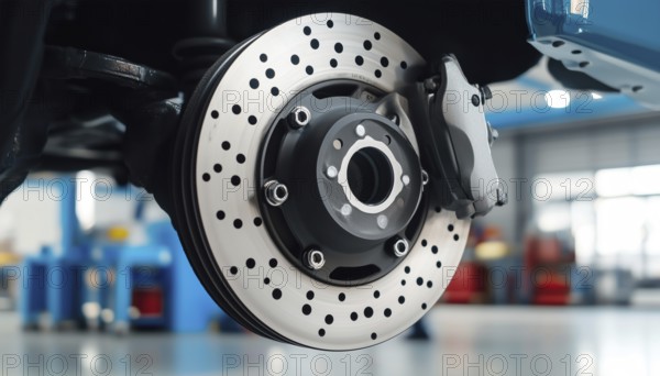 White Disc Brake: Auto Service, Repair, And Car Detailing. Offering Comprehensive Automotive Services For All Your Maintenance And Detailing Needs, AI generated