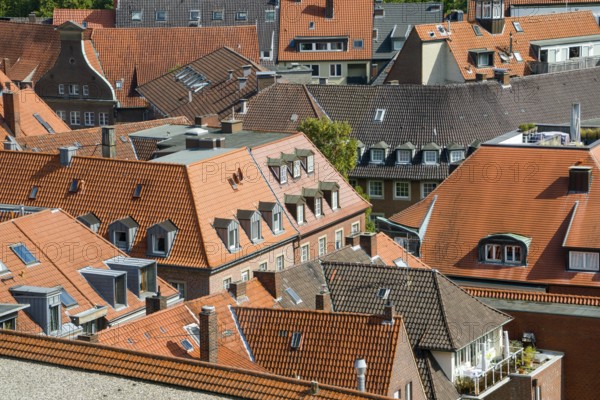 Aerial view, old town of Münster, North Rhine-Westphalia, Germany