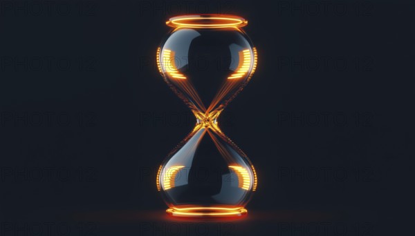 Hourglass Overlapping Overlay Logo. This Design Features An Hourglass Shape With Overlapping Layers Creating A Dynamic And Unique Logo, AI generated