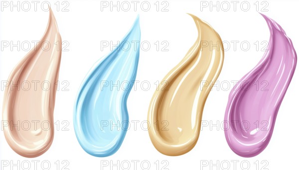 Comprehensive Collection Of Cosmetics Brushes And Creams: Beauty Skin Care Products Featuring Foundation, Milk, Lotion, Gel, And Realistic Clip Art, AI generated