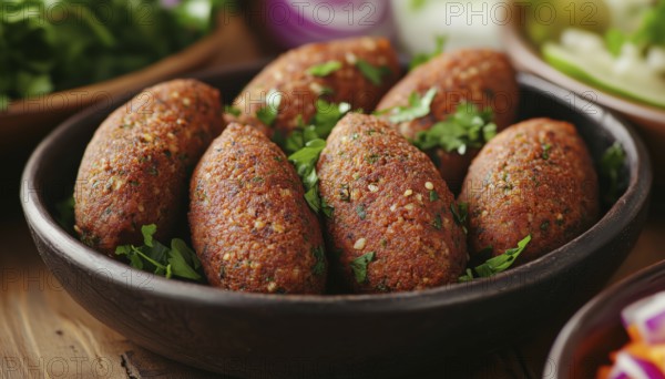 Traditional Middle Eastern Dish: Kibbeh - Also Known As Icli Kofte In Turkish Cuisine - A Popular And Beloved Recipe, AI generated