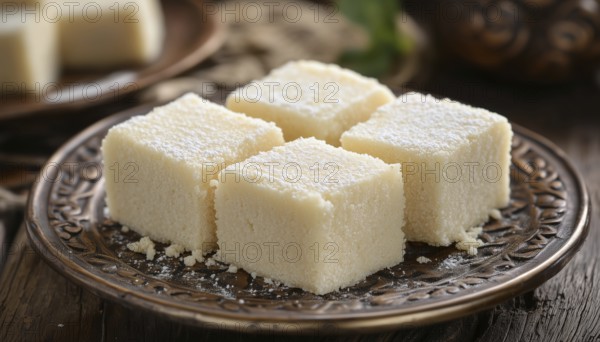 Traditional Turkish Semolina Dessert Halva: Irmik Helvasi - A Delicious Sweet Treat With A Rich History And Unique Flavors. Enjoy!, AI generated
