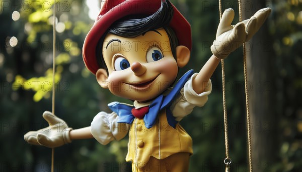 A Wooden Puppet Named Pinocchio Learns Valuable Life Lessons As He Embarks On A Series Of Misadventures In His Quest To Become A Real Boy, AI generated