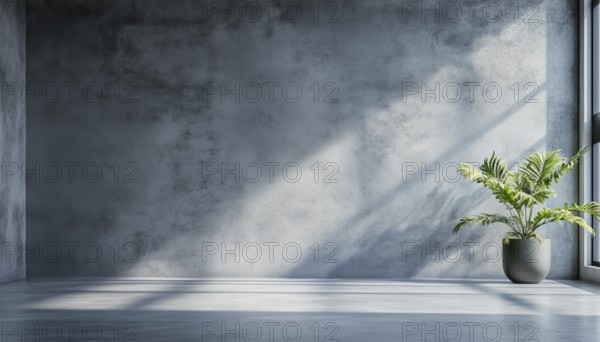 Smooth Concrete Cement Wall In Vintage Style For Wallpaper Or Graphics In Retro Blank Plaster. Calm And Simple Feel In Modern House Interiors, AI generated
