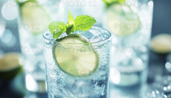 Hand-Drawn Illustration Of A Classic Gin And Tonic Cocktail. Artistic Rendering Capturing The Essence Of A Refreshing Drink With Exquisite Detail, AI generated