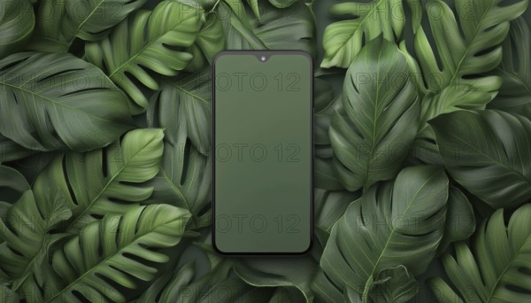 Highly Realistic Detailed Smartphone With Front And Back View Featuring Start Screen On Front Side Of The Phone, AI generated
