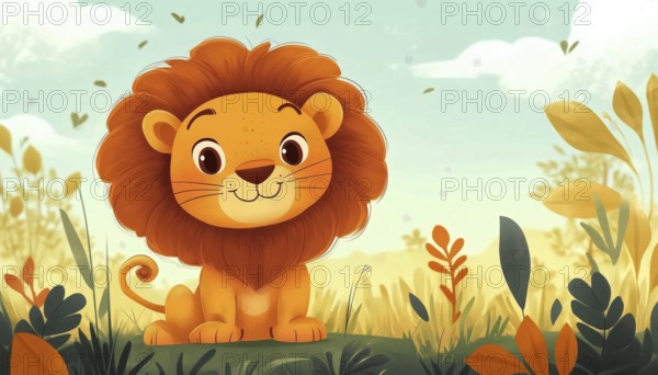 Adorable Lion Design For Printing On T-Shirts, Home Decor, Posters, And Cards. Versatile And Fun For Various Uses. Perfect For Animal Lovers, AI generated