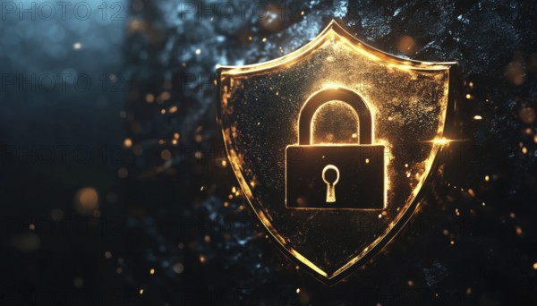 Secure Your Belongings With A Shield And Lock! Padlocks Symbolize Security In Scalable Graphics That Ensure Protection For Your Valuables, AI generated
