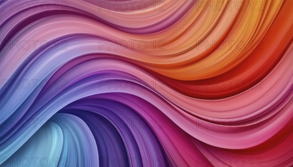 Abstract Pattern With Waves And Curves: A Design Featuring A Mixture Of Flowing Waves And Intricate Curved Elements In An Abstract Pattern, AI generated
