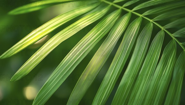 Palm Leaf Can Be Described As A Flat, Green Frond That Grows From The Trunk Of A Palm Tree, Often Used For Making Crafts Or Decorations, AI generated
