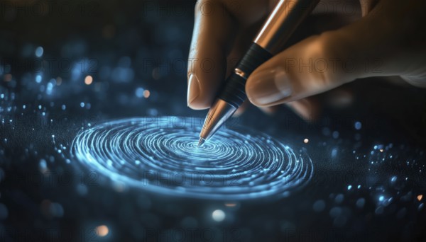 Enhancing Security: Handwriting Recognition For Modern Authentication. Utilizing A Pen To Sign Documents And Verify Identity. Implementing Ar And Graphic Labels, AI generated