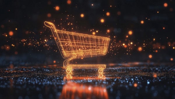 Exclusive Black Friday Sale: Hand Drawn Glowing Abstract On Dark Background. Perfect For Advertising And Generating Excitement For Your Products!, AI generated