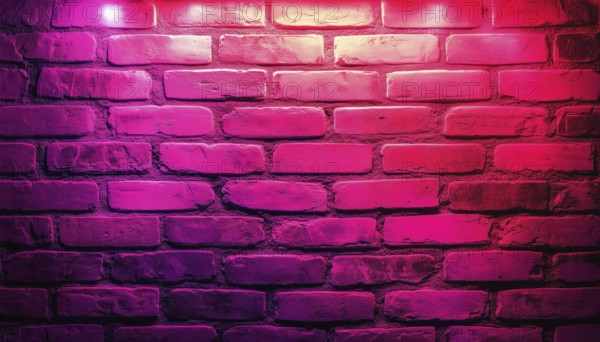 Pink Brick Wall With Light Neon Pattern: Abstract Background Perfect For Night Party Posters Or Advertisements. Great For Adding A Vibrant Touch, AI generated