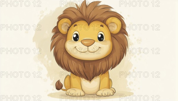 Adorable Lion Print Design: Perfect For T-Shirts, Home Decor, Posters, And Cards. Ideal For A Variety Of Print Projects, AI generated