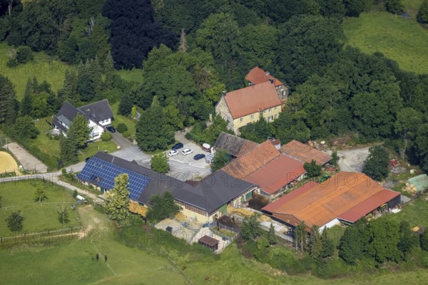 Aerial view, Haus Westrich, Westbüderich, Werl, Soester Börde, North Rhine-Westphalia, Germany, DE, Europe, manor house, aerial photograph, aerial photography, aerial photography, overview, bird's-eye view, birds-eyes view, former manor house, overview
