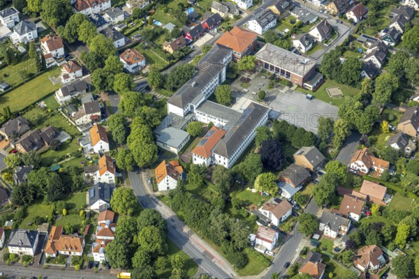 Aerial photo, Marien-Gymnasium, Werl, Soester Börde, North Rhine-Westphalia, Germany, education, educational institution, DE, Europe, grammar school, teaching institute, aerial photo, aerial photography, aerial photography, school, overview, bird's-eye view, overview