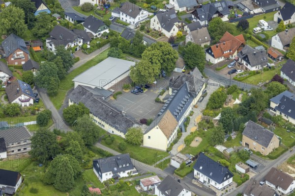 Aerial photo, Malteser Rettungsdienst, Ottfingen, Wenden, Sauerland, North Rhine-Westphalia, Germany, DE, Europe, aerial photography, aerial photography, aerial photography, overview, bird's-eye view, birds-eyes view, overview
