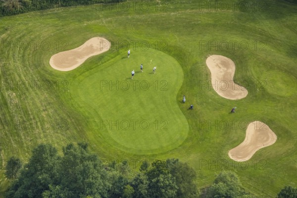 Aerial photo, Golfclub Siegen-Olpe, Dörnscheid, Wenden, Sauerland, North Rhine-Westphalia, Germany, DE, Europe, GCSO, golf, golf course, golf club, golf meadow, aerial photography, aerial photography, aerial photography, sports, overview, bird's-eye view, overview