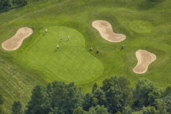 Aerial photo, Golfclub Siegen-Olpe, Dörnscheid, Wenden, Sauerland, North Rhine-Westphalia, Germany, DE, Europe, GCSO, golf, golf course, golf club, golf meadow, aerial photography, aerial photography, aerial photography, sports, overview, bird's-eye view, overview