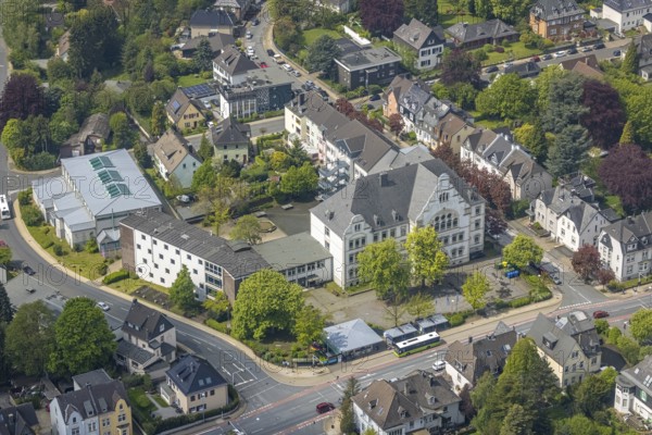 Aerial photo, Nikolaus-Ehlen-Gymnasium, Velbert, Ruhr area, North Rhine-Westphalia, Germany, education, educational institution, DE, Europe, grammar school, teaching institute, aerial photography, aerial photography, aerial photography, school, overview, bird's-eye view, overview