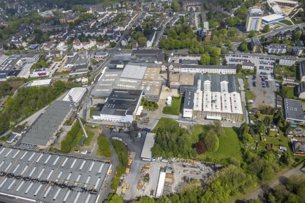 Aerial photo, BKS Werk, Velbert, Ruhr area, North Rhine-Westphalia, Germany, DE, Europe, commercial enterprises, commercial area, commercial site, commercial use, industrial area, industrial site, aerial photograph, aerial photography, aerial photography, overview, bird's-eye view, bird's-eye view, overview