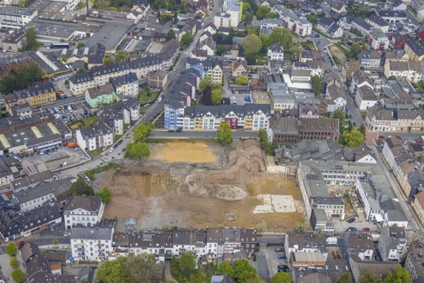Aerial view, brownfield site at Sternbergstraße, Velbert, Ruhr area, North Rhine-Westphalia, Germany, construction site, DE, Europe, aerial view, aerial photography, aerial photography, overview, bird's-eye view, overview