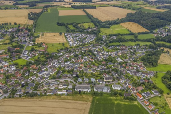 Aerial view, aerial view Billmerich, Unna, Ruhr area, North Rhine-Westphalia, Germany, DE, Europe, property tax, real estate, aerial view, aerial photography, aerial photography, townscape, city area, overview, bird's eye view, residential complex, living and living, residential area, residential buildings, quality of life, birds-eyes view, overview