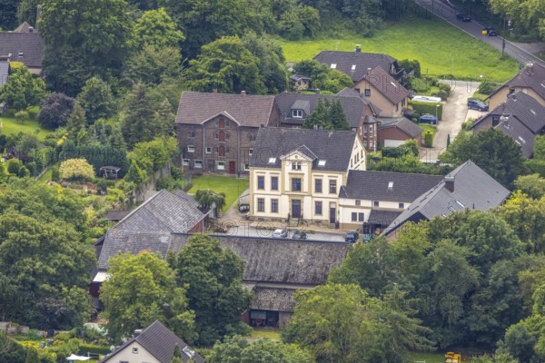 Aerial view, Landhaus Ententeich, Kessebüren, Unna, Ruhr area, North Rhine-Westphalia, Germany, DE, food and drink, Europe, inn, restaurant, gastronomy, aerial view, aerial photography, aerial photography, restaurant, overview, bird's-eye view, overview