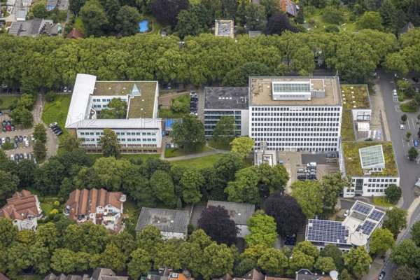 Aerial photo, district administration and district house Unna, Unna, Ruhr area, North Rhine-Westphalia, Germany, authority, DE, Europe, aerial photo, aerial photography, aerial photography, overview, bird's-eye view, bird's-eye view, overview