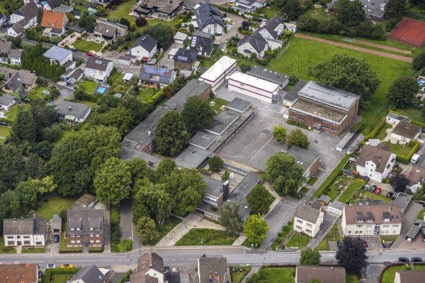 Aerial photo, Hellweg Realschule, Maßen, Unna, Ruhr area, North Rhine-Westphalia, Germany, education, educational institution, DE, Europe, educational institute, aerial photo, aerial photography, aerial photography, secondary school, school, overview, bird's-eye view, overview