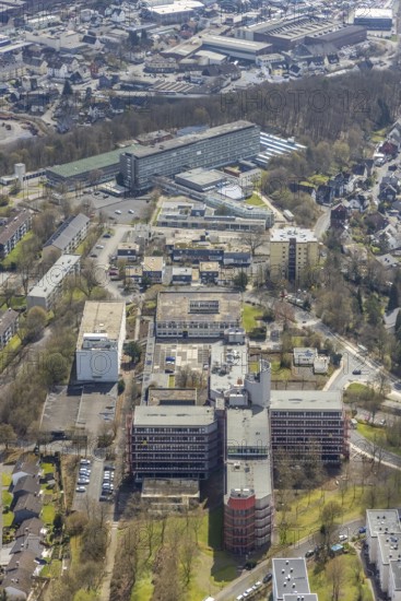 Aerial photograph, University of Siegen Campus Hölderlin, Weidenau-Haardter Berg, Siegen, Siegerland, North Rhine-Westphalia, Germany, education, educational institution, DE, Europe, university, teaching institute, aerial photograph, aerial photography, aerial photography, overview, university, bird's-eye view, birds-eyes view, overview