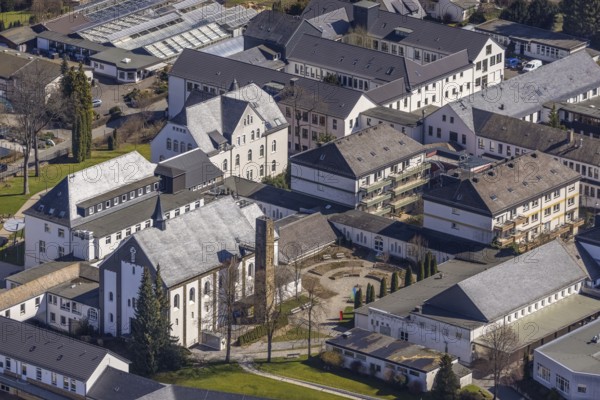 Aerial photo, Campus Josefsheim Bigge, vocational training centre, Bigge, Olsberg, Sauerland, North Rhine-Westphalia, Germany, BBW Bigge, DE, Europe, Josefsheim, aerial photo, aerial photography, aerial photography, people with disabilities, social institution, overview, bird's-eye view, birds-eyes view, overview