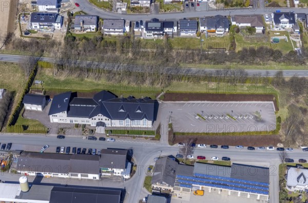 Aerial view, Verein Evangeliumschristen-Baptisten e.V., Zum Hohlen Morgen, Bigge, Olsberg, Sauerland, North Rhine-Westphalia, Germany, DE, Europe, aerial view, aerial photography, aerial photography, overview, bird's-eye view, overview