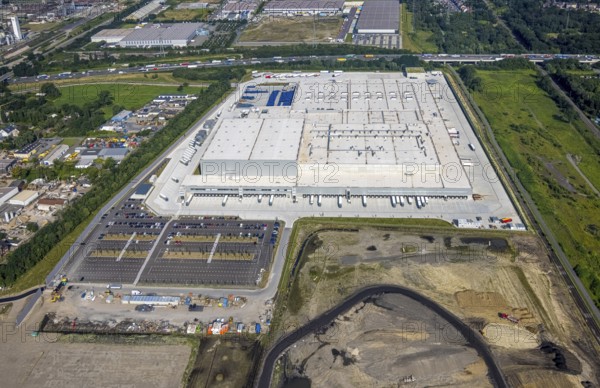 Aerial view, Edeka central warehouse Oberhausen, Logport 5, Logport V, Schwarze Heide, Oberhausen, Ruhr area, North Rhine-Westphalia, Germany, DE, Europe, birds-eyes view, aerial photograph, aerial photography, aerial photography, overview, overview, bird's eye view