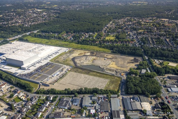 Aerial view, Edeka central warehouse Oberhausen, Logport 5, Logport V, Schwarze Heide, Oberhausen, Ruhr area, North Rhine-Westphalia, Germany, DE, Europe, birds-eyes view, aerial photograph, aerial photography, aerial photography, overview, overview, bird's eye view
