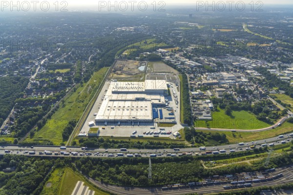 Aerial view, Edeka central warehouse Oberhausen, Logport 5, Logport V, Schwarze Heide, Oberhausen, Ruhr area, North Rhine-Westphalia, Germany, DE, Europe, birds-eyes view, aerial photograph, aerial photography, aerial photography, overview, overview, bird's eye view