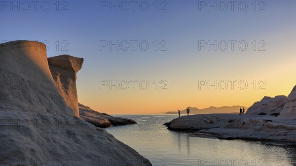 Sarakiniko beach at sunrise, Milos, Cyclades Islands, Greece