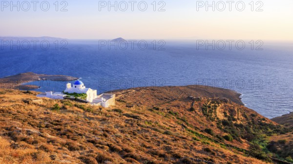 Sunrise at Panagia Skopiani, an Orthodox Chapel dedicated to Mary, Serifos, Cyclades Islands, Greece