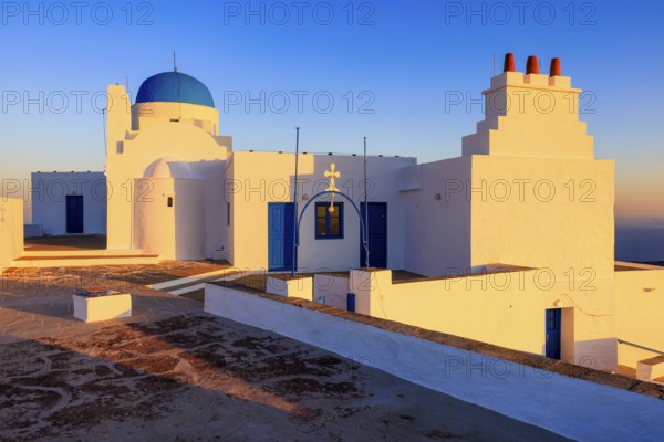 Sunrise at The chapel of Agios Symeon, Sifnos, Cyclades Islands, Greece