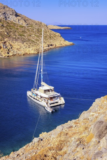 Chartered catamaran, Sifnos, Greece
