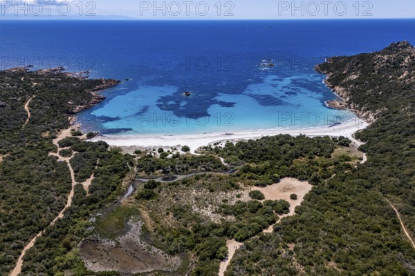 Plage de Roccapina, turquoise sea, book, sandy beach, Corsica