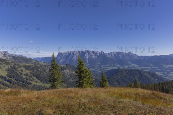 Landscape panorama, Hochkönig, Mountains, Salzburg, Autumn, Tennengebirge