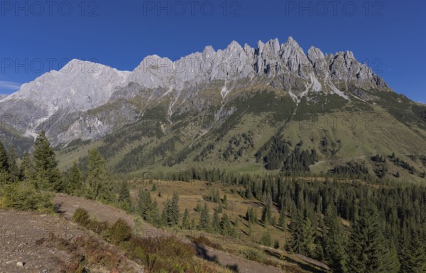 Landscape panorama, Hochkönig, Mountains, Salzburg, Autumnal
