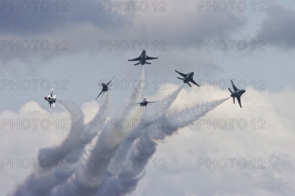 Aviation, USAF fighter jets at an air show, Mirabel, Province of Quebec, Canada