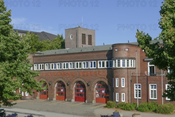 Old brick fire station, Veddel, Hamburg, Germany