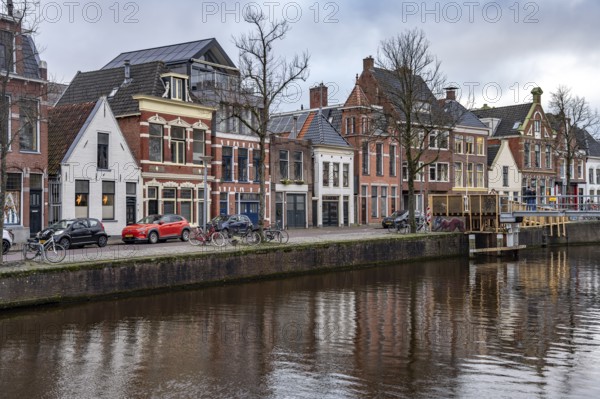 Typical canal in Groningen, Netherlands