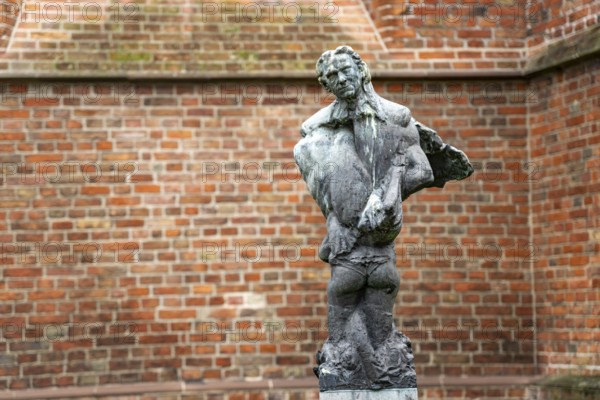 The Hendrik de Vries Monument, artist and poet in Groningen, Netherlands