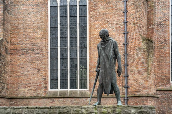 The St George and the Dragon war memorial in Groningen, Netherlands