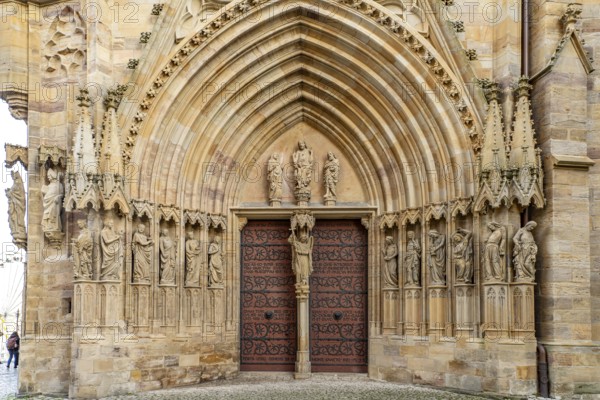 The Maiden Portal of Erfurt Cathedral in Erfurt, Thuringia, Germany